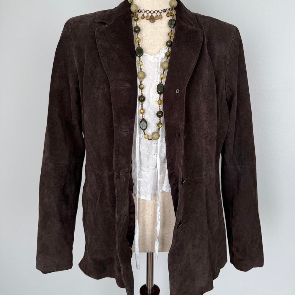 Liz Claiborne boho leather 90s jacket